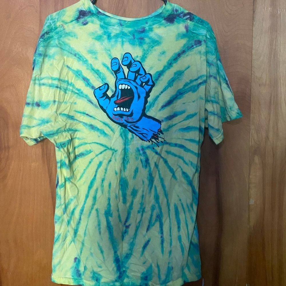 Large santa cruis tie dye shirt